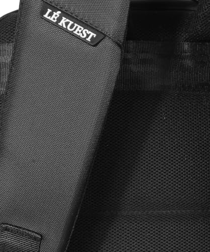 Image of LE KUEST Laptop Backpack | Unisex | Fits Laptop upto 16 Inch | Premium Water-Resistant Polyester | Built-in Trolley Strap | For office & Travel