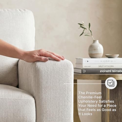 Image of Signature Design by Ashley Aviemore 2-Piece Sectional Sofa with Chaise | Stone gray chenille, Sag-resistant platform foundation, Includes 2 accent pillows, 110-in wide