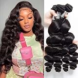 Loose Wave Bundles 100% Unprocessed Virgin Brazilian Remy Hair Loose Wave 3 Bundles Human Hair Hair Extensions Natural Color 12 14 16in