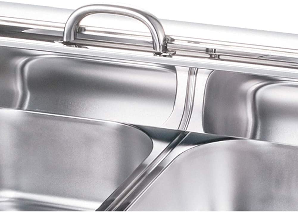 Estufa eléctrica Tipo Buffet, Calentador de Alimentos con Placa calefactora, Ideal para buffets, restaurantes, Fiestas, Eventos y Banquetes Familiares (Punch 2) (Sin Punch 3) (Punching 2)