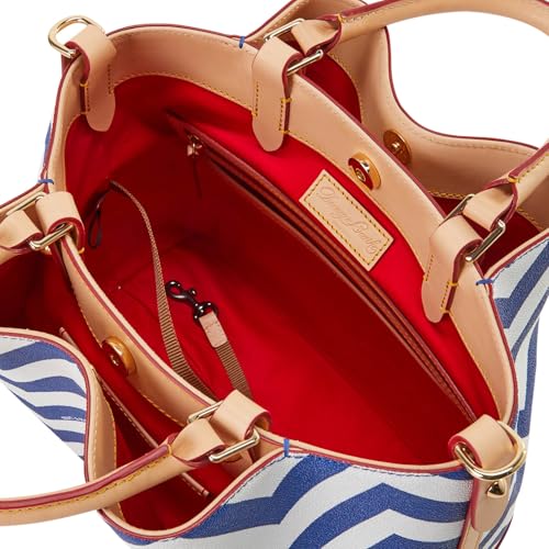 Dooney & Bourke Satchel Bags for Women, Chevron Brenna Women's Satchel Handbag with Removable Crossbody Bag Strap3