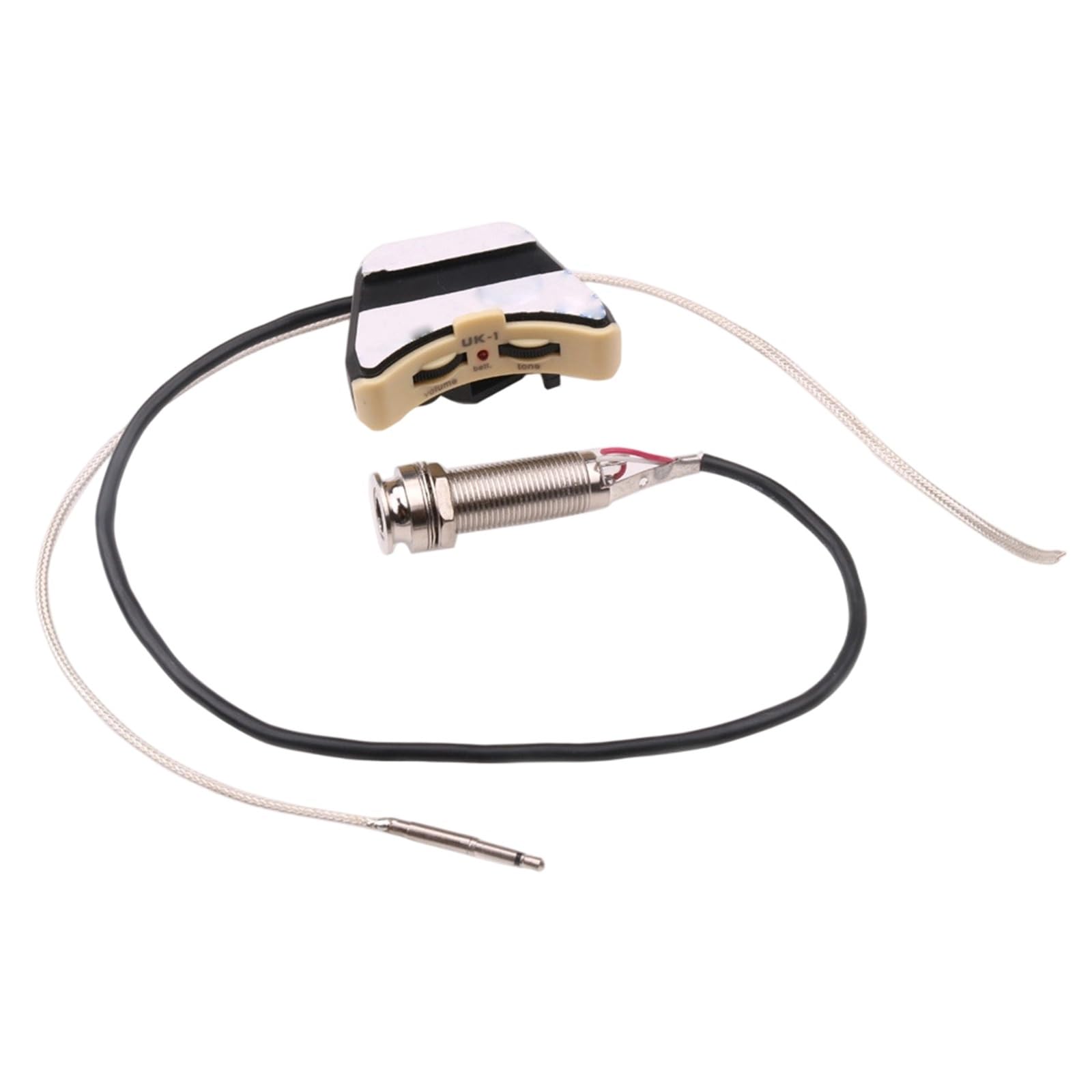 Pickup Per Buca Sonora Dell'ukulele Con Controllo Del Volume E Del Tono Con Piezo Sottile In Argento Parti Per Ukulele Accessori Per Strumenti Musicali