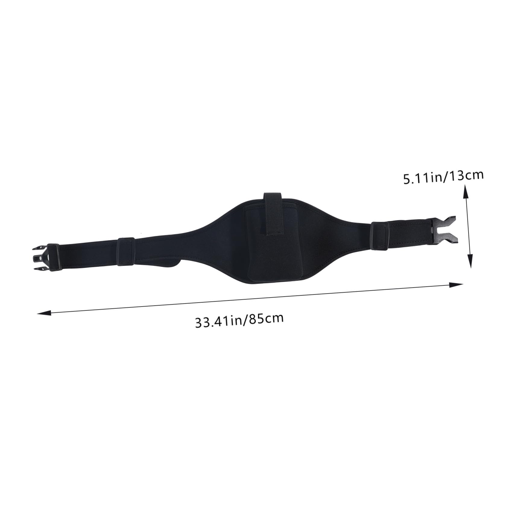Toyvian Ceinture de Microphone en Néoprène Réglable Poche Frontale et Boucle Rapide pour Entraînement Fitness et Yoga, Maintien Sécurisé et Confortable