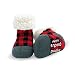 Pudus Lumberjack Red Toddler Non-Slip Slipper Socks Grippers & Fleece Lining