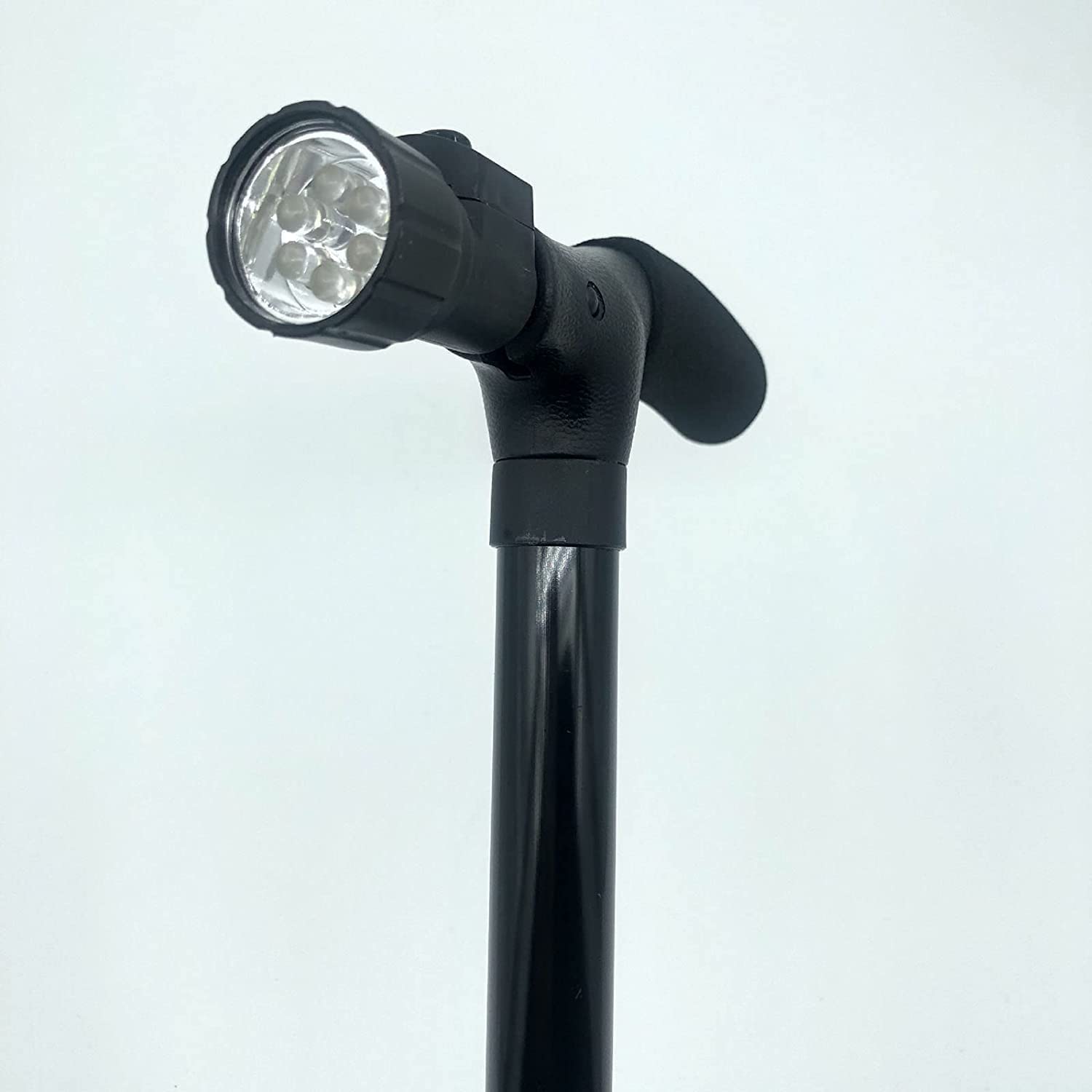 Seguridad Muletas Bastones Plegables, muletas con Mango en T, Bastones portátiles para Caminar, bastón de Aluminio de Altura Ajustable con luz Led y cojín Cómodo