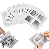 Muoqele 50Pcs Disposable Shower Drain Cover Hair Catcher, Disposable Floor Drain Sticker, Suit Sewer Filter...