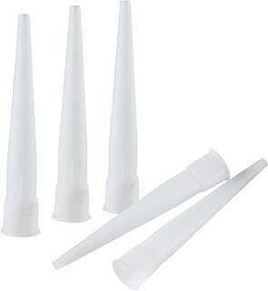 QDiShi Caulking Nozzle Tips 10cm/4inch 30Pcs - Plastic Caulking Gun Extender for Seamless Sealant Application, Caulk Nozzle Tip Tool