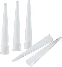 QDiShi Caulking Nozzle Tips 10cm/4inch 30Pcs - Plastic Caulking Gun Extender for Seamless Sealant Application, Caulk Nozzle Tip Tool