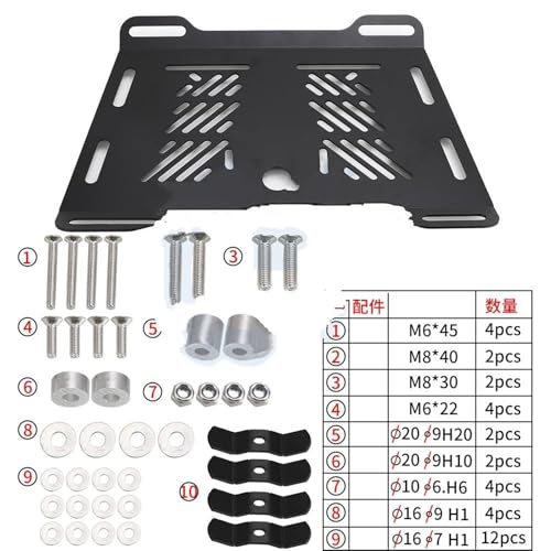 Ampliación del portaequipajes trasero con ranuras de fijación para Suzuki DL650 5