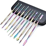 xolear 11 Pièces Outils Argile Autodurcissante Acier Inoxydable Double tête Coloré Outils de Modelage avec Boîte de Rangement, pour Sculpture sur Cire, Céramique, Sculpture et Gravure de Précision