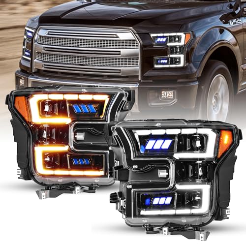 LESEM Full LED Headlights Assembly Headlamps Replacement Compatible with 2015