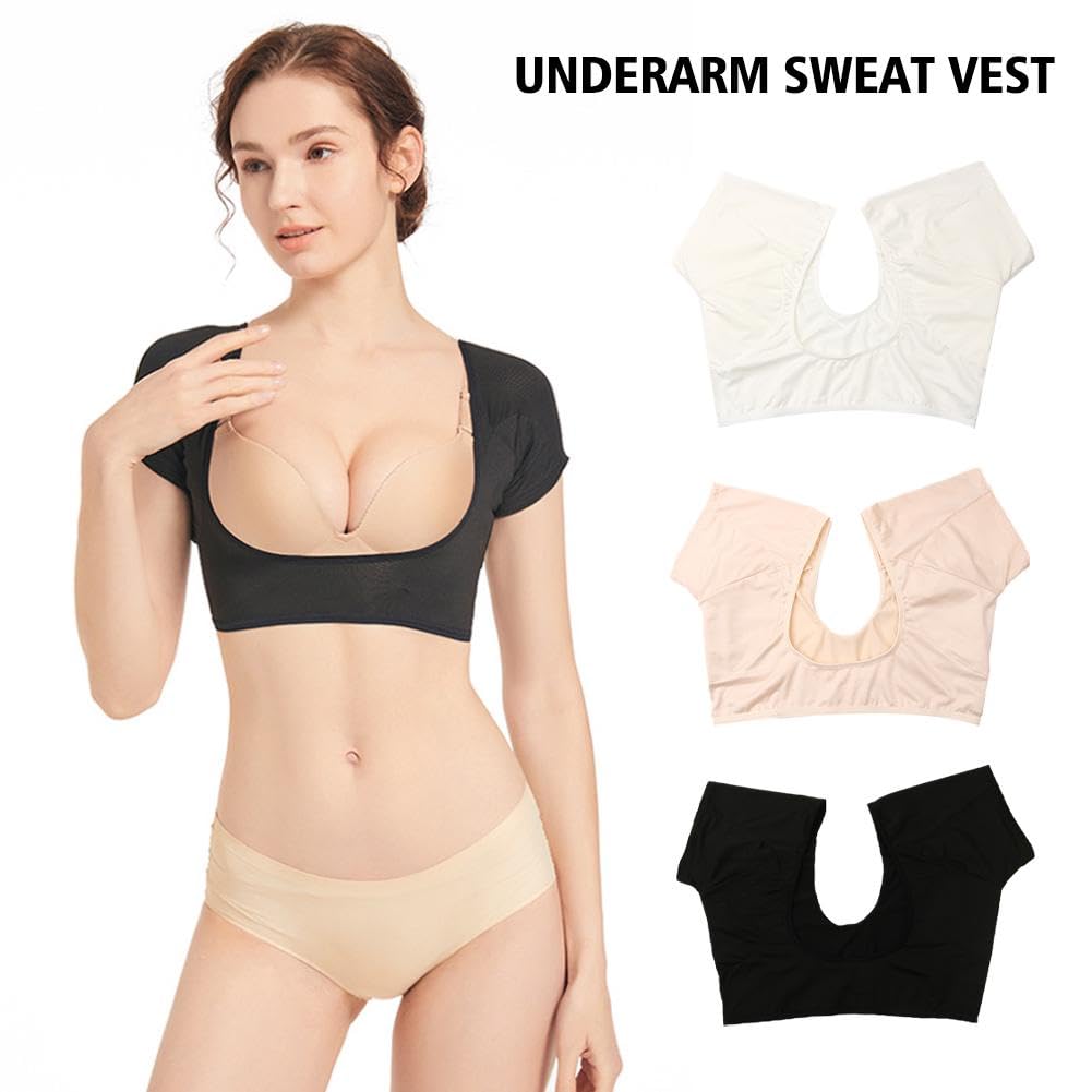 Déodorant T-shirt Coussinets Absorbants Pour Femmes - Anti-transpiration Et Protecteurs Aisselles Lavables Et Respirants