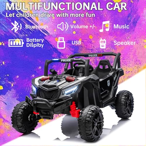 Image of Kid Police 4WD UTV 24V Ride On Toys for Big Kids 2 Seater Ride On Toys Kids