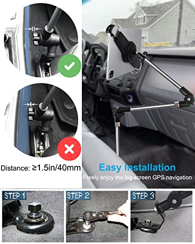 Abrazadera de cámara para coche con tornillo de asiento ajustable para Surface y Galaxy Tabs 6