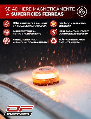 Balizas V16 Homologadas DGT 3.0 de Emergencia contra Averías Nocturnas - Pack de 2 Luces Coche 6