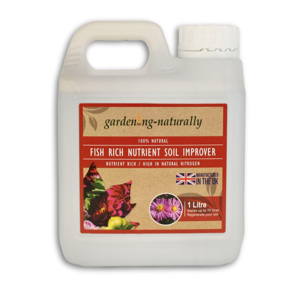 Fish Fertiliser for Plants โ Natural Organic Garden Fertiliser for Vegetables, Flowers, Lawns and Soil Health โ Nutrient-Rich Liquid Concentrate Makes up to 70 Litres