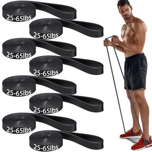 Image of 8 Pcs Resistance Bands Pull up Bands Pull up Assistance Bands Exercise Workout Bands for Working Out Muscle Training Physical Therapy Muscle Training Men and Women