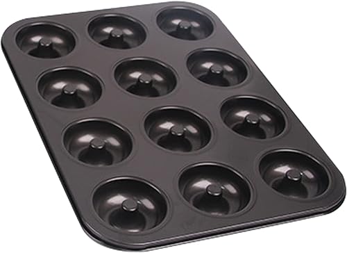 KVMORZE Molde antiadherente para tartas de donas mini bandeja de acero al carbono para hornear galletas kit de utensilios para hornear magdalenas