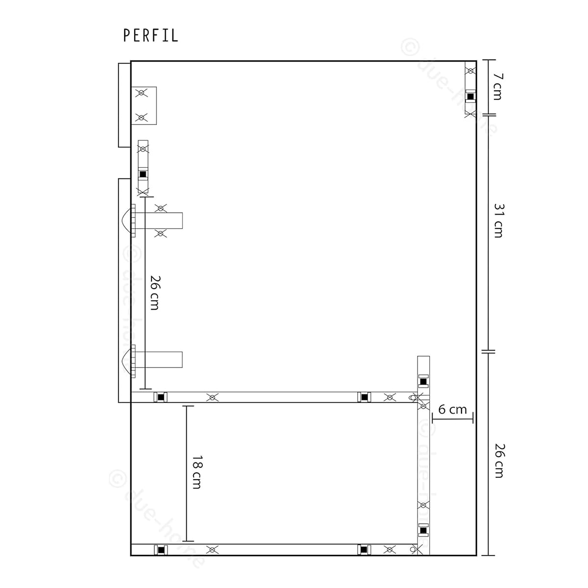 Mueble de Baño Lavabo Suspendido con 2 Puertas y Espejo Acabado en Nordik - Dim: 80 cm (Ancho) x 64 cm (Alto) x 45 cm (Fondo)