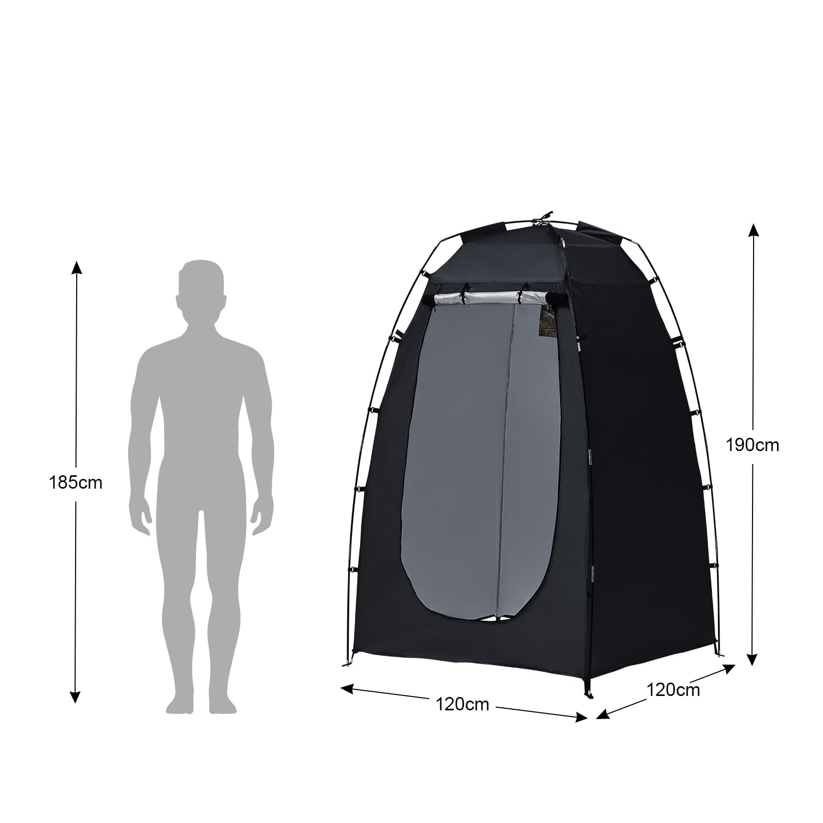 LEMROE Tente de plage avec sac de transport - Tente de douche étanche - Tente de toilette mobile pour le camping, la randonnée, l'extérieur - Tente pop-up