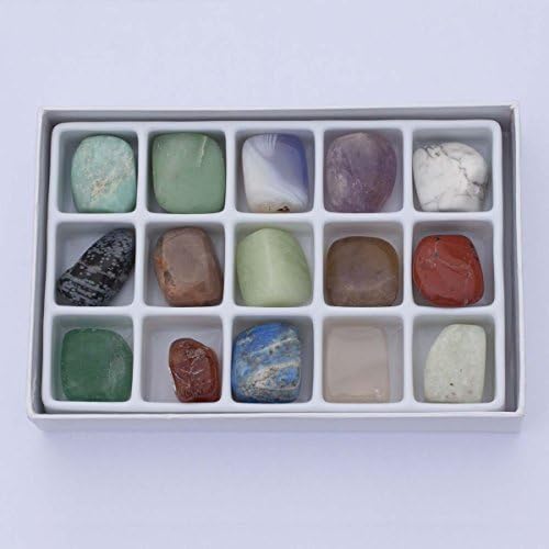 15 Polished Natural Semiprecious Gemstones, 3/4 to 1 inch, SET 1