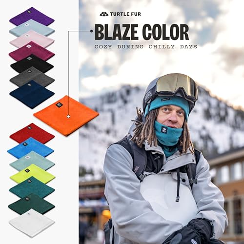 Turtle Fur Double-Layer Neck Warmer - Ultra-Soft, Stretchy Chelonia 150 Fleece Neck Gaiter Made with 100% Recycled Polyester, Blaze - Thumbnail 4