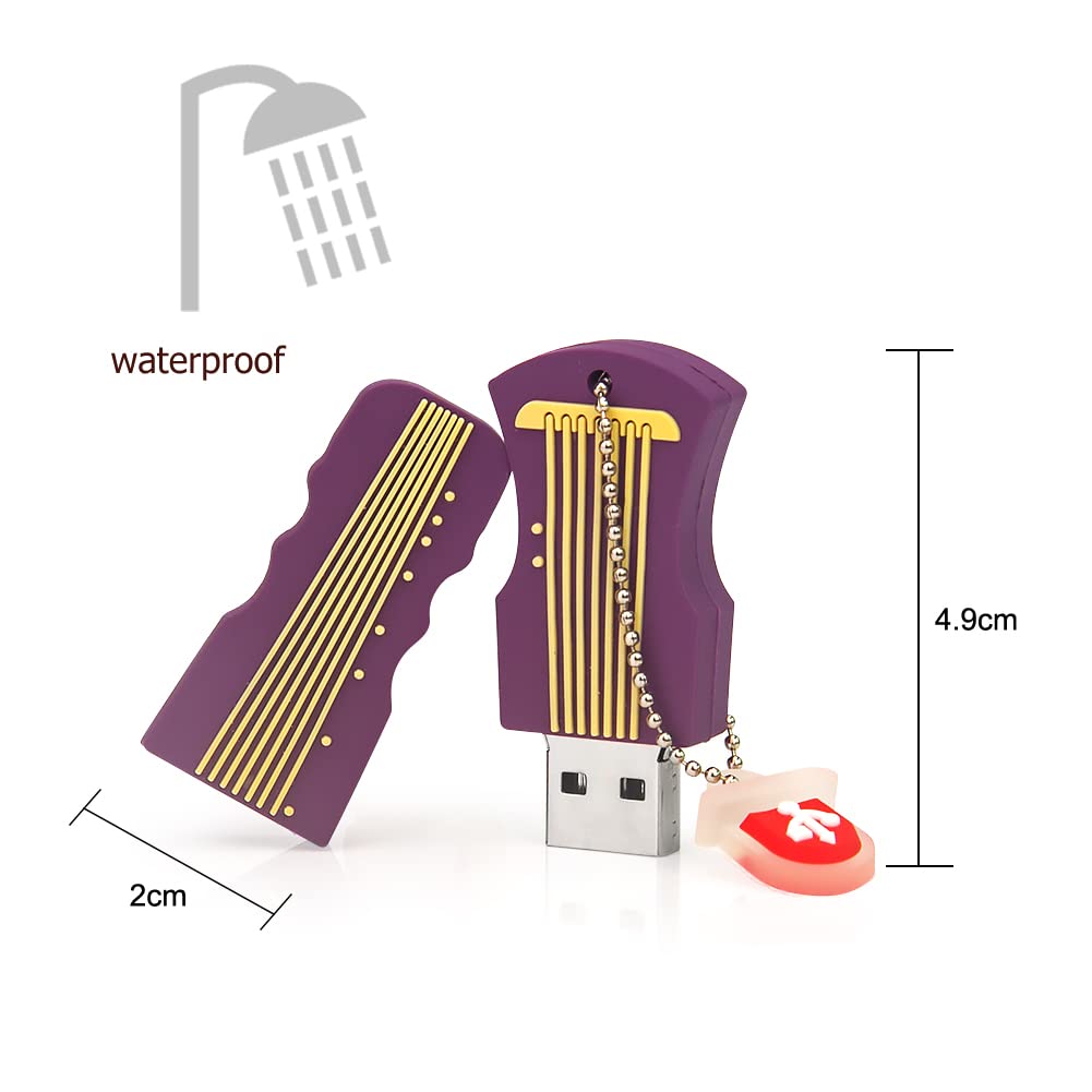 leizhan 5 Pezzi 32GB USB Pen Drive Penna Usb Porta Chiavette Usb Chiave Usb Carino USB Strumento Musicale Regali per Bambino Amico (5 * 32GB,Strumento Musicale)