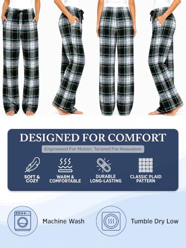 Image of Ashford & Brooks Women's Super Soft Flannel Plaid Pajama Sleep Pants