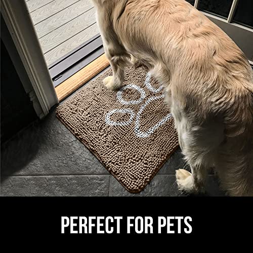 Gorilla Grip Soak Stopper Absorbent Indoor Chenille Doormat, 36X24, Muddy Dog Washable Mat, Quick Dry Microfiber, Durable Rubber Backing, Absorbs Water And Moisture, Door Mat For Entry, Beige Ivory #TOP5