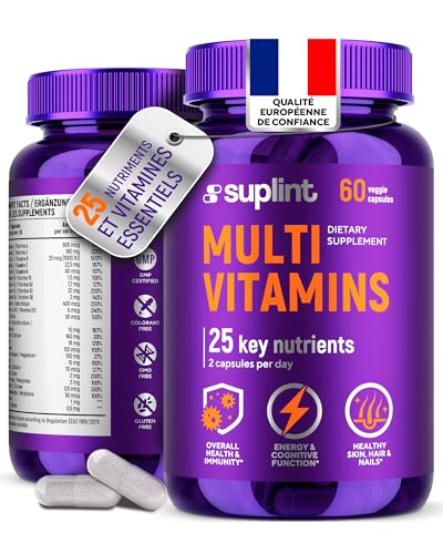 Supplément Multivitaminé | Complexe avec Vitamine A C D E K1 B, Z...