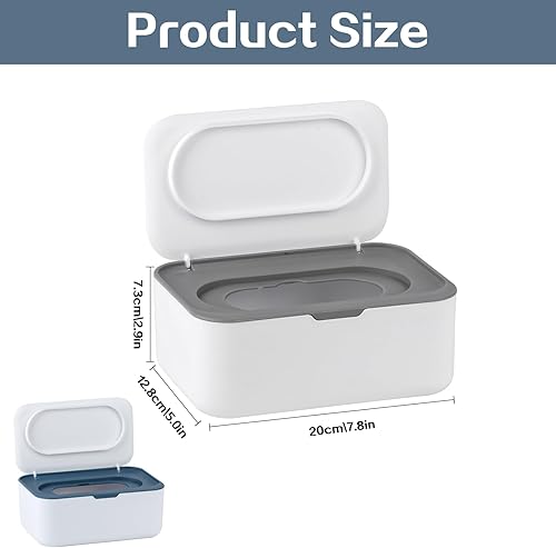 Miniatura 2 de 2 dispensadores de toallitas para bebé, soporte para toallitas para bebés y adultos, mantiene el tejido húmedo fresco, funda para toallitas fáciles