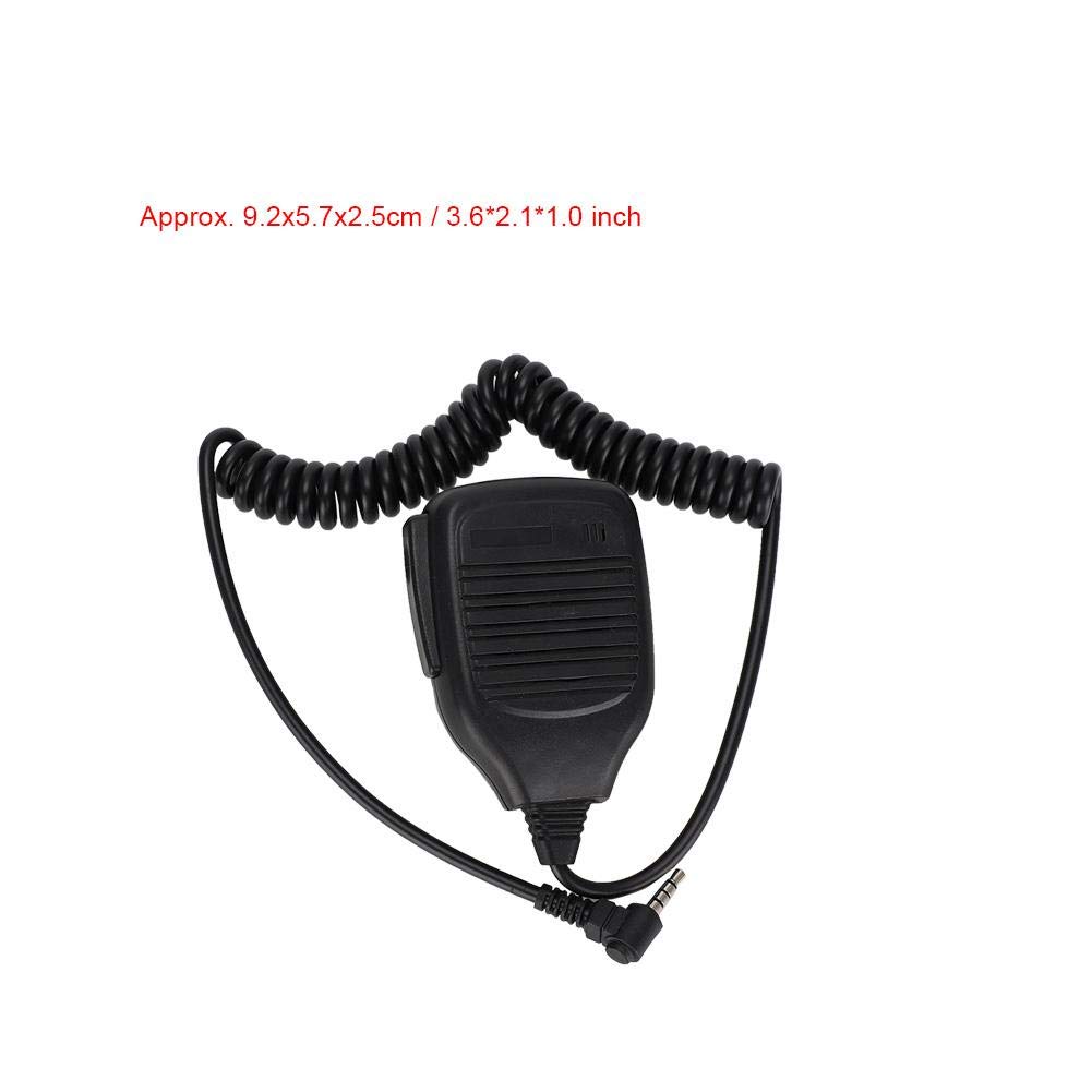 Microfono vivavoce portatile,Microfono per altoparlante Walkie Talkie da 3,5 mmcon filo in PU per Baofeng/Yaesu,Altoparlante radio bidirezionale Per la polizia,Personale di sicurezza,Guida,Pattuglia