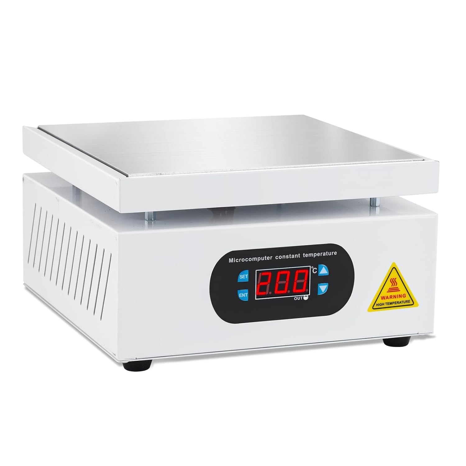 YUCHENGTECH Placa Calefactora Estación de Soldadura 200x200mm Placa Calefactora Electrónica LCD Digital para el Calentamiento de Componentes de Reparación de Pantalla de Teléfono 0-400℃ Ajustable 700W