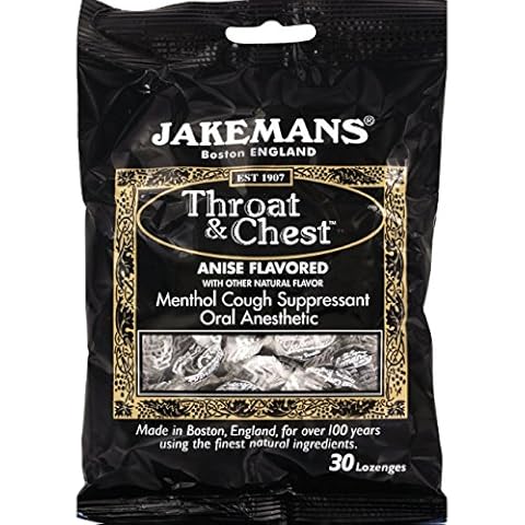 Jakemans Lozenge - Throat and Chest - Licorice - 30 Count Cover