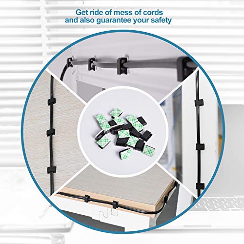 25 Feet Telephone Cord,Phone Extension Cord with 20 Cable Clips and 1 in-Line Coupler Cable Wire Line with Standard RJ11 Plug(Black)