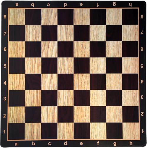 Mousepad Chess Board 20 in. con diseño en madera realista miniatura 1