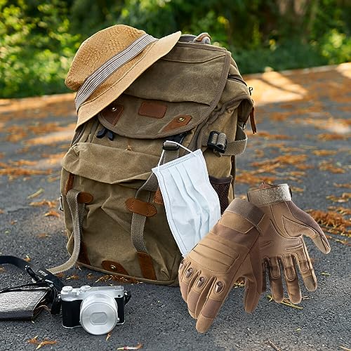 Surakey Men Touch Screen Work Gloves Motorcycle Dirt Bike Training Full Finger Gloves Mittens for Outdoor Sports Cycling Airsoft Hiking (Black M) - Image 5
