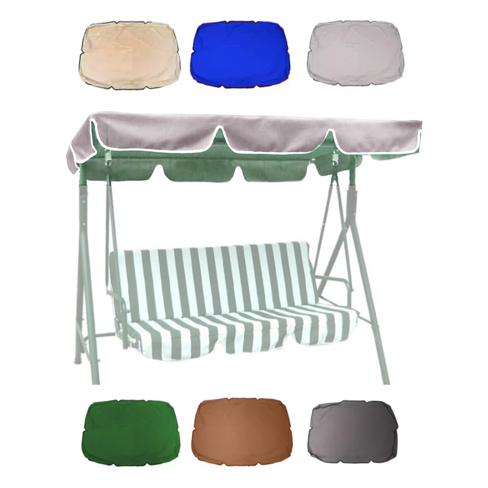 Cojín para columpio impermeable que resiste la intemperie en terrazas y porches de 3 plazas