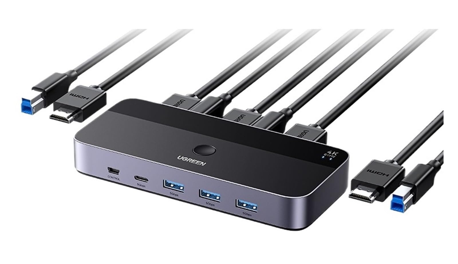 L6AS0F7 4K@60Hz HDMI KVM Switch USB3.0 Switcher 2 PCs Sharing 1 Monitor,Printer,Keyboard,Mouse Support 3D,HDR Vision-image-35