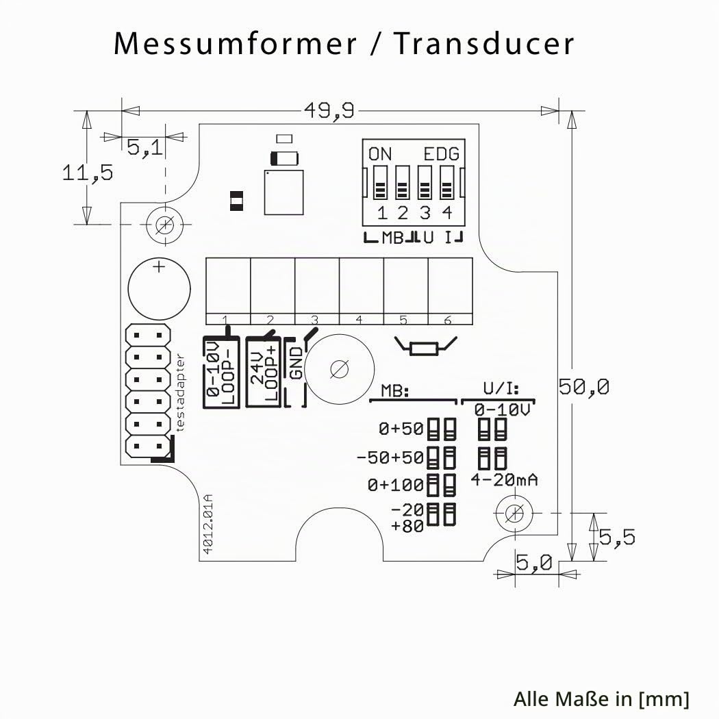 iOVEO 206AF02202 - Aussentemperatur-Messumformer mit Sensor PT1000, Aussenfühler Aktiv, 0-10V o. 4-20mA, Sensor im ext. Schutzrohr