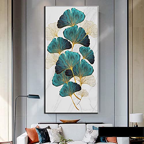 Image de décoration moderne pour la maison avec motif feuille de plante verte 40x80cm