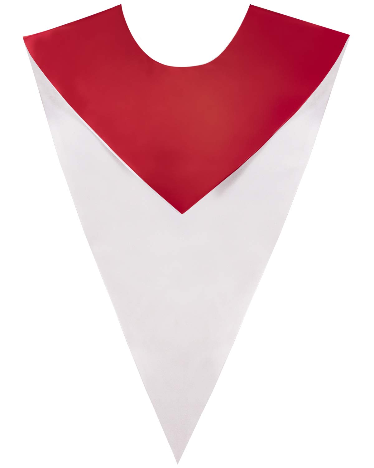 IvyRobes Unisex V Shape Reversible Choir Stole for Adults Shiny Clergy Church Costume Stoles Red/White