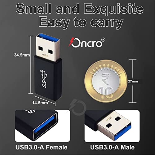 ONCRO® USB Male to USB Female Connector USB 3.0 to 3.1 Adapter USB to USB Male to Female Jointer Coupler Extender USB 3.1 Gen 2 Super Speed... - Image 5