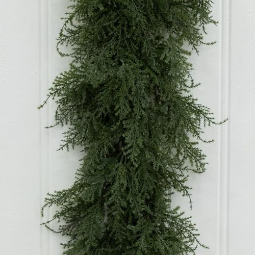 Nearly Natural 5ft Artificial Cedar Garland – Realistic Faux Greenery Vine for Fireplace Mantle, Holiday Table Runner, and Christmas Home Decor – Green by Nearly Natural - Image 5
