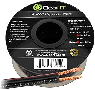 16AWG Speaker Wire, GearIT Pro Series 16 Gauge Speaker Wire Cable