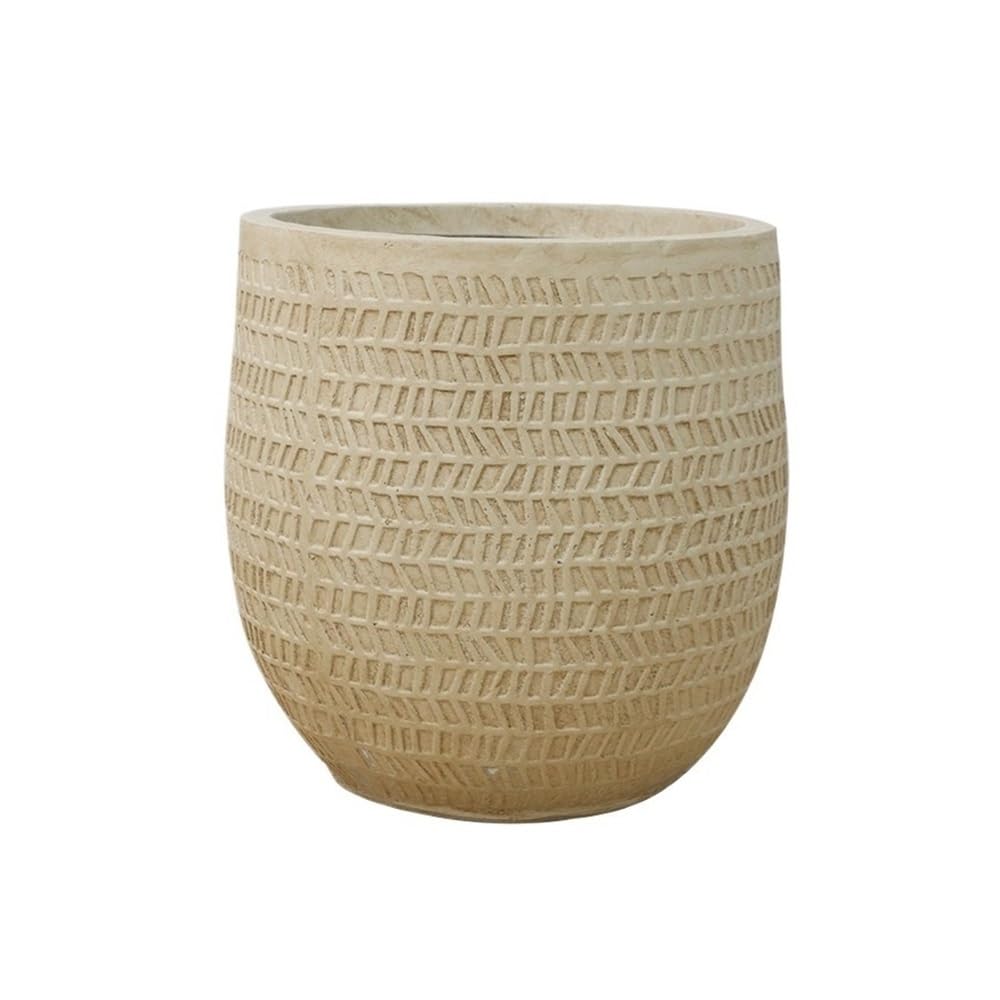 MNUvxzaewf Vintage and Nostalgic Large Caliber Flowerpot, Plant Pot, Floor Decoration Flower Utensil(Beige)