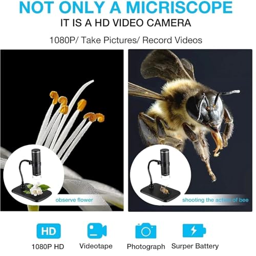 Microscope numérique sans fil résout les problèmes de tremblement avec son support serpent - 7