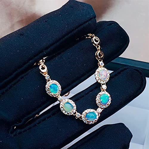 Bracelet en opale véritable et authentique bijoux argent 925