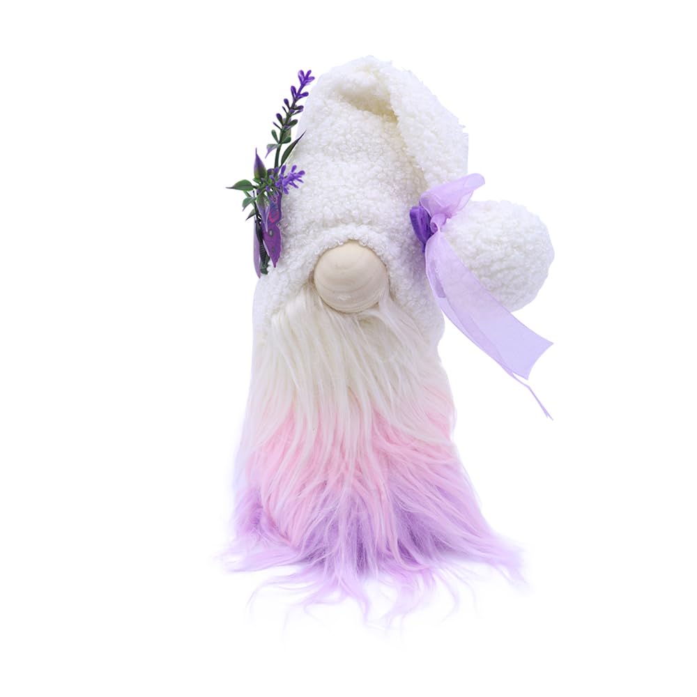 Ieron Gnomes Doll Plush Rabbit Faceless Doll, Summer Plush Flowers Gnomes, Handmade Elf Dwarf Figurines for Home Kitchen
