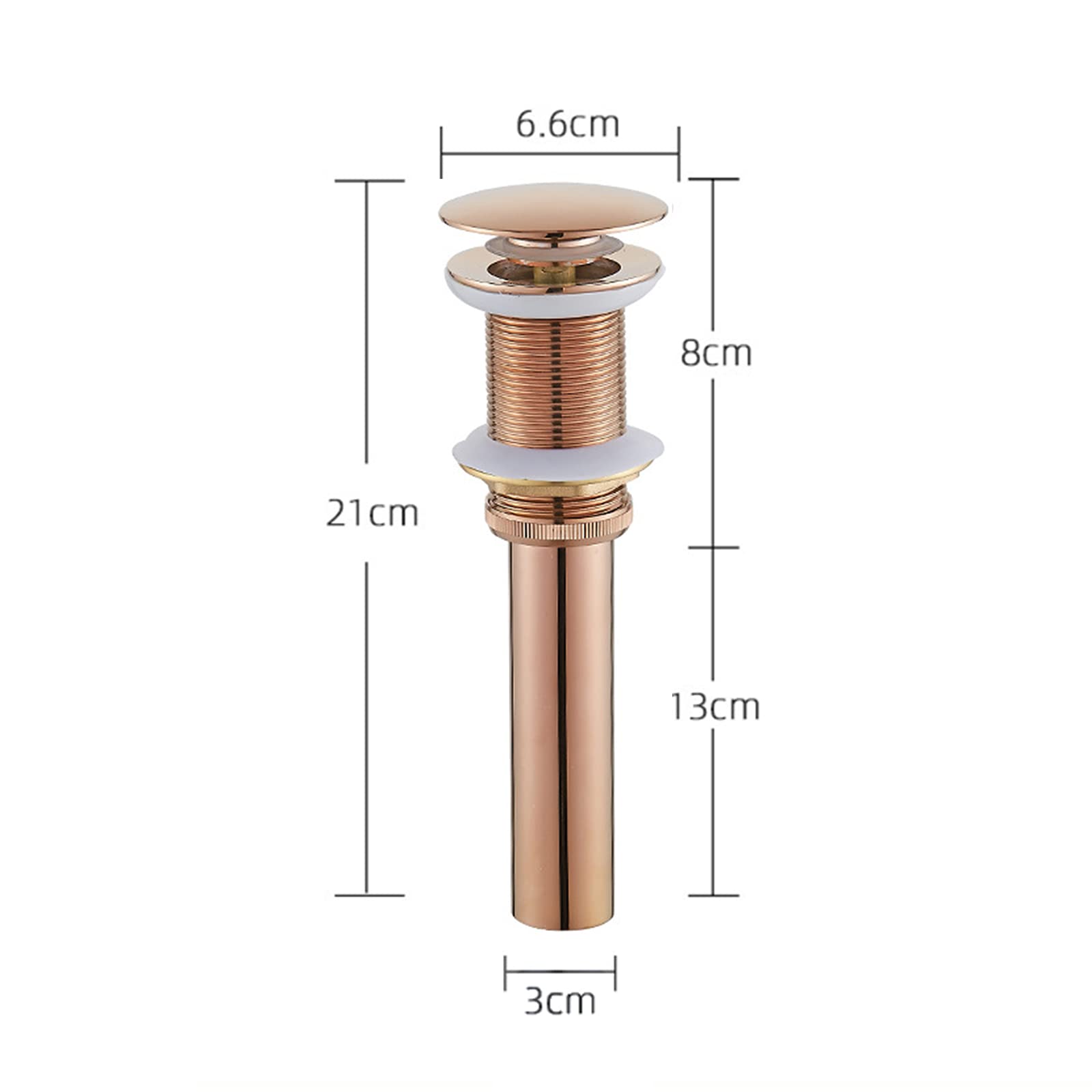 VáLvula DesagüE Lavabo,Tapon Lavabo Click Clack Universal,DesagüE Lavabo,Valvula Desague Lavabo Para BañO,latón,Desague Lavabo,Valvula Lavabo Universal,Oro Rosa B